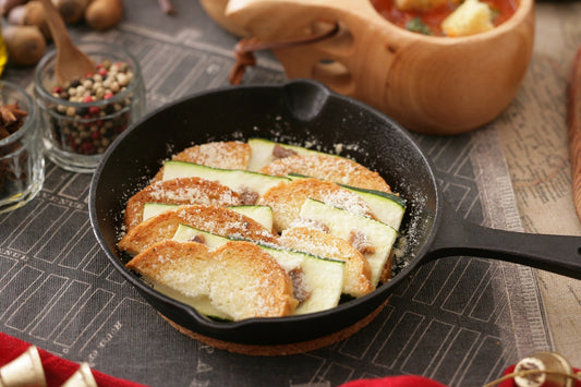 ズッキーニとラスクのアンチョビグリル