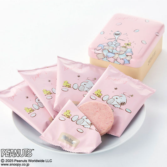 スヌーピー チョコレートラスク缶 ラズベリー